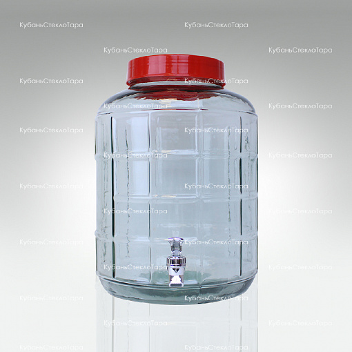 Бутыль (банка) стеклянный GL-70/18 л с краником оптом и по оптовым ценам в Красноярске
