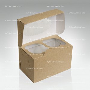 Упаковка для маффинов 100х160х100 мм (для 2 шт) оптом и по оптовым ценам в Красноярске