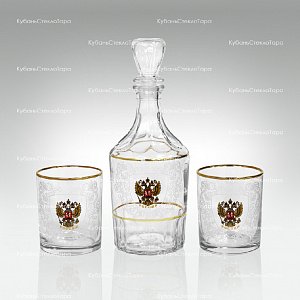Набор подарочный Россия 3пр (графин Цезарь + 2 стакана 250мл) оптом и по оптовым ценам в Красноярске
