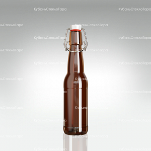 Бутылка «Бугельная» 0,330 л. (Коричневая) стеклянная с пробкой оптом и по оптовым ценам в Красноярске