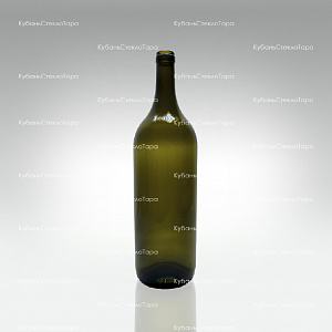 Бутылка 1,0  Бордо оливковая стекло оптом и по оптовым ценам в Красноярске