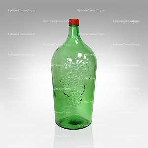 Бутыль 7,0 л "Симон" (38) стеклянный с крышкой зеленый оптом и по оптовым ценам в Красноярске